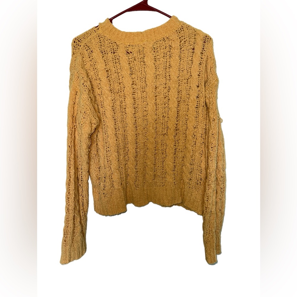 American Eagle‎ Mustard Colored Knit Sweater, Size Small